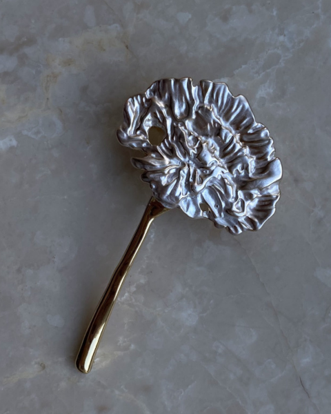 Silver Çiçek Broş