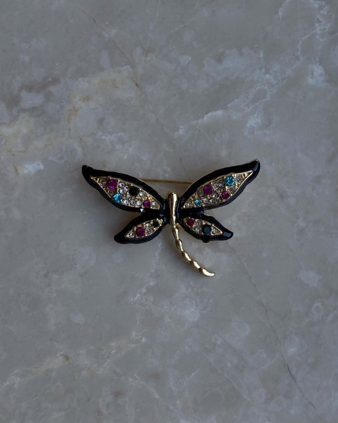 Taşlı Yusufçuk Broş