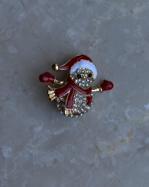 Yeni Yıl Kardan Adam Broş