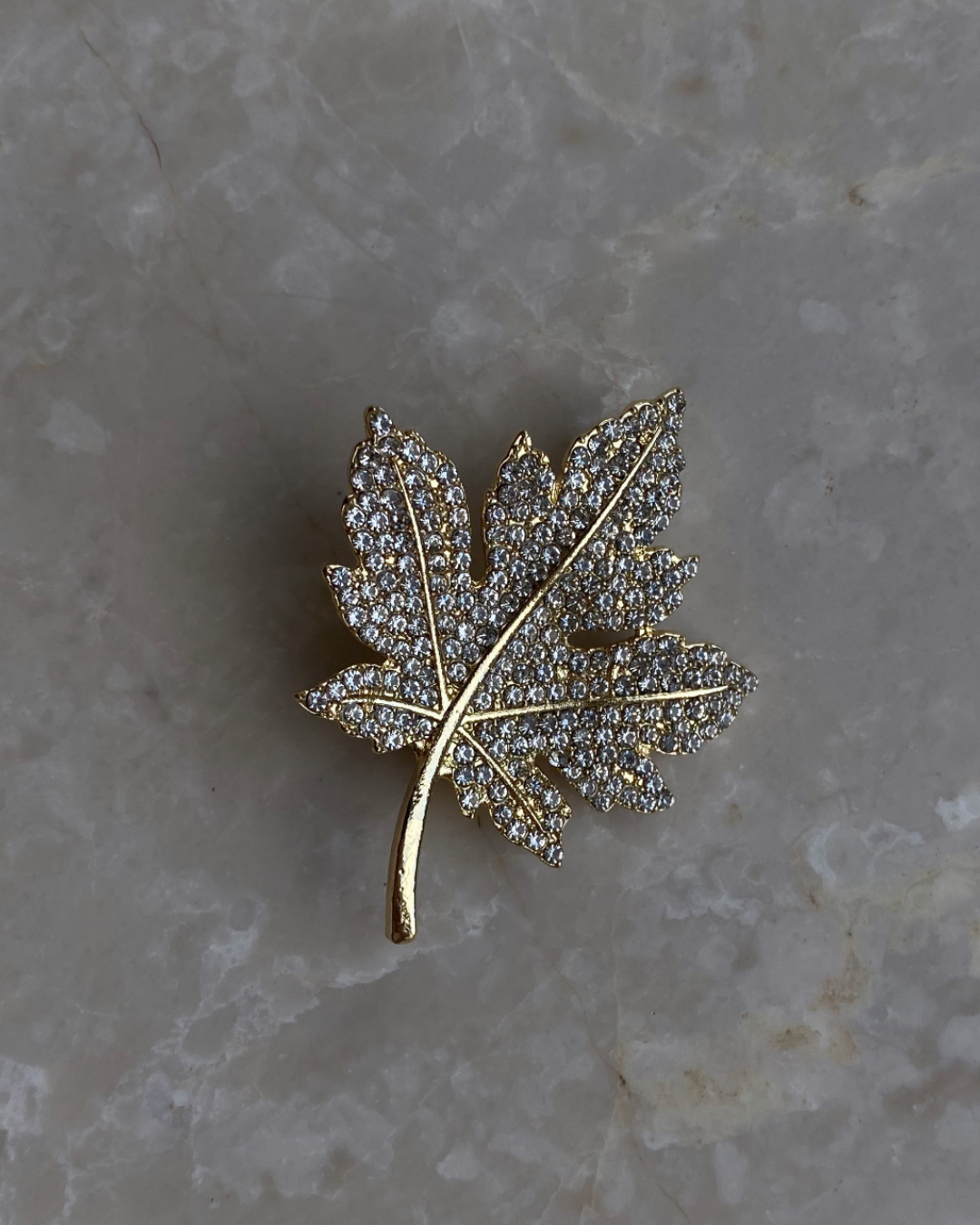 Taşlı Yaprak Broş
