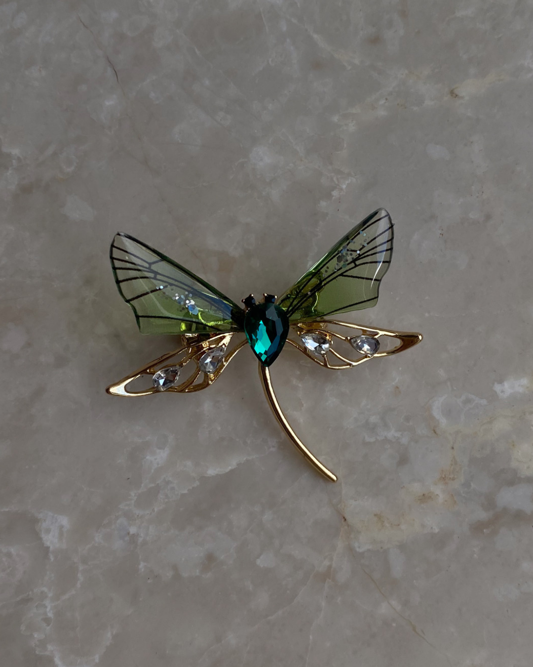 Yeşil Yusufçuk Broş