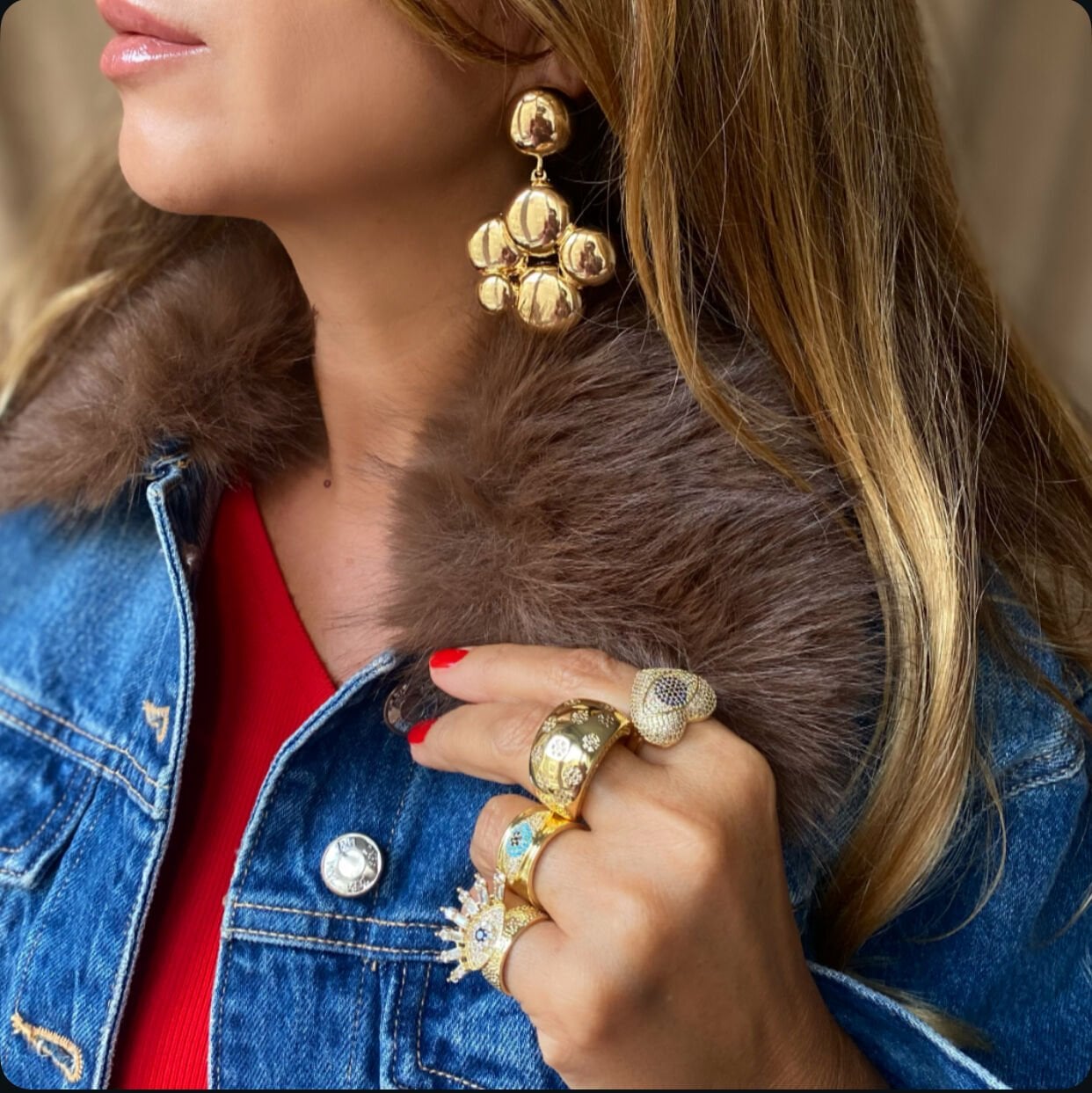 Marka Model Gold Küpe